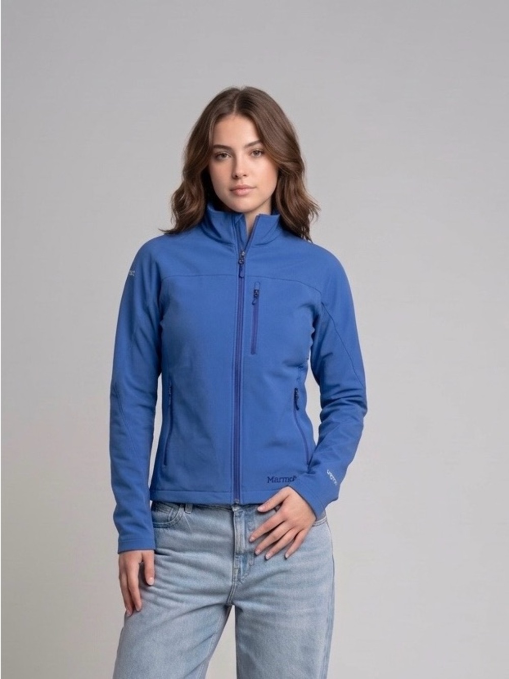 NWT Marmot Men's Tempo Jacket Softshell Blue Size Small Lightweight